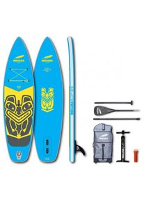 Indiana - 8'6 Kids Pack with 2-Piece Fiberglass Paddle - SUP-sett, blue/yellow