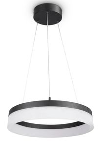 Paco Home Pendelleuchte »ELLA« Warmweiß in schwarz, Größe Ø 40 cm Höhe: 8,4 cm