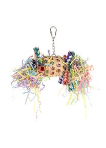 Jouet à déchiqueter en bambou et en papier pour oiseaux TIAKI 18 x 13 x 12 cm