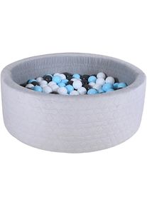 KNORRTOYS Bällebad »Soft, Geo Grey« mit 300 Bälle creme/Grey/lightBlue; Made in Europe in grau