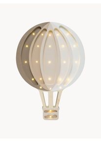 Little Lights Ręcznie wykonana lampa LED z funkcją przyciemniania, pilotem i funkcją timera Hot Air Baloon Beżowy Drewno, Lite drewno &Oslash; 28 x W 39 cm