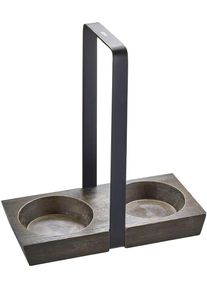 Gefu Menage »X-PLOSION« aus hochwertigem Akazienholz, mit Edelstahl Tragegriff, ohne Deko in braun