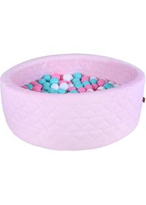 KNORRTOYS Bällebad »Soft, Heart Rose« mit 300 Bällen rose/creme/lightBlue; Made in Germany in rot