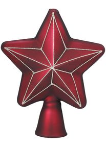 Magic By Inge Christbaumspitze »Vintage Rose, Weihnachtsdeko rot, Christbaumschmuck« hochwertiger Echtglas-Weihnachtsschmuck, Höhe ca. 17 cm in rot