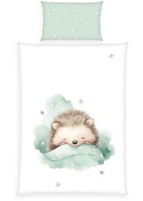 Baby Best Babybettwäsche »babybest Kleiner Igel« 2 Stk. tlg. Wendebettwäsche in bunt, Größe B/L: 40 cm x 60 cm