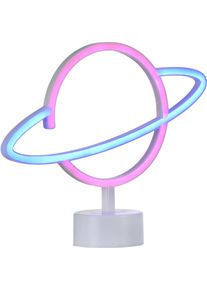 Just Light LED Wandleuchte »NEON-SATUR« LED-Board 1 Stk. Warmweiß in bunt