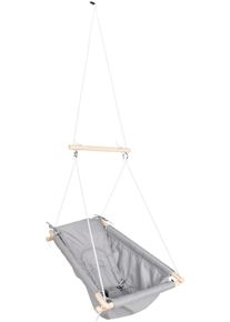 Roba Nestschaukel-Sitz »Hängesitz« Hängesessel mit abnehmbarem Liege-/Sitzpolster und Schrittgurt in grau