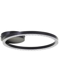 Brilliant LED Deckenleuchte »Aurelia« 1 Stk. Neutralweiß Kristalloptik in schwarz, Größe Höhe: 5 cm