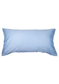 Janine Kissenbezug »Colors Mako Satin« mit Reißverschluss in blau, Größe B/L: 80 cm x 40 cm