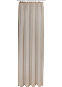 my home Gardine »TENDER« Kräuselband 1 Stk. tlg. Leinen Optik mit Struktur, monochrom, Bestseller in beige