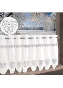 Home Affaire Scheibengardine »Bilten« Durchzuglöcher 1 Stk. tlg. in grau