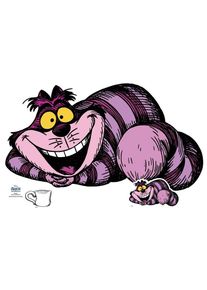 Découpe en carton Chat du Cheshire