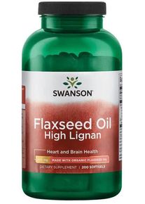 Swanson Flaxseed Oil High Lignan 980 mg, 200 Kapseln