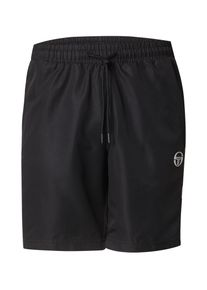 Sergio Tacchini Män Sportbyxa 'ALETTONE' svart / vit Storlek S