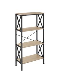 TecTake Estantería Barry 61,5x31,5x133,5cm madera industrial clara, roble Sonoma - 404713