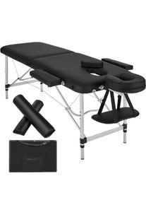 TecTake Lettino da massaggio a 2 zone con rullo - nero - 404600