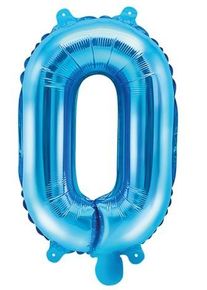 partydeco Ballon aluminium O bleu azur 35cm