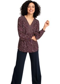 Damska Tunika, kvetov&yacute; vzor Burgundsko-hnedofialov&aacute; potlač veľkosť 54