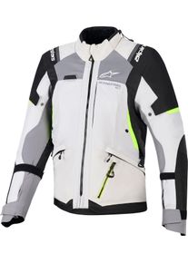Alpinestars Stella Andes V4, textile jacket Drystar women , color: Grey/Dark Grey/Neon-Yellow , size: XL