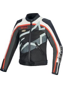 Alpinestars Idles, textile/leather jacket women , color: Black/White/Red , size: L