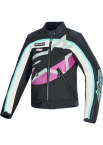 Alpinestars Idles, textile/leather jacket women , color: Black/White/Green , size: XXL