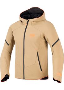 Alpinestars Aeroshell WP, textile jacket waterproof , color: Beige/Black/Neon-Orange , size: XL
