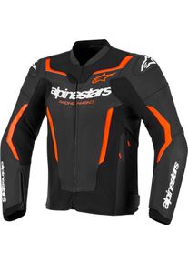 Alpinestars GP Force V2, L&aelig;derjakke , farve: Sort/Neonr&oslash;d/Hvid , st&oslash;rrelse: 58