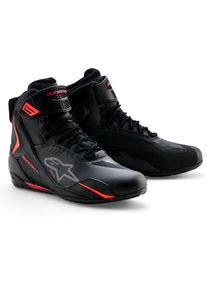 Alpinestars Faster 4, chaussures Drystar , couleur: Noir/Rouge N&eacute;on/Gris , taille: 11 US
