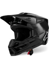 Alpinestars S-M3 Solid, kask motocrossowy , kolor: czarny , rozmiar: XXL