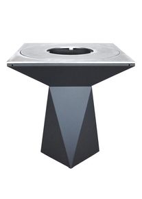 OutInFire Braciere da giardino, Barbecue con foro per wok e copertura protettiva - G1 grafite