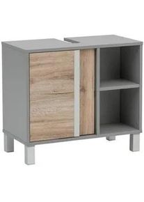 Stylife Waschbeckenunterschrank , Eichefarben , Holzwerkstoff , 1 Fächer , 65.5x58.5x33.5 cm , stehend , Badezimmer, Badmöbel, Waschbeckenunterschränke