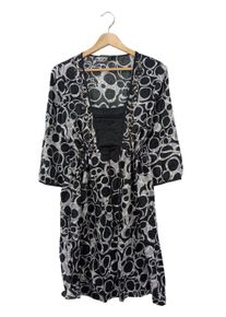 One Touch Empire Dress Women, Size 40, black, cotton