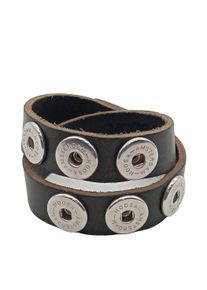 Noosa Amsterdam Leather Bracelet Women, One Size, black