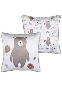 Kinderkissen Gabin 40/40 cm , Beige , Textil , 40x40 cm , Schlaftextilien, Bettwäsche, Kinderbettwäsche