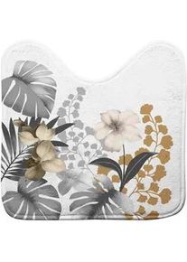 Douceur d ́intérieur Toilettenteppich Kelly 45/45 cm mit Blumenmuster , Multicolor , Textil , 45x45 cm , Badtextilien, WC Vorleger