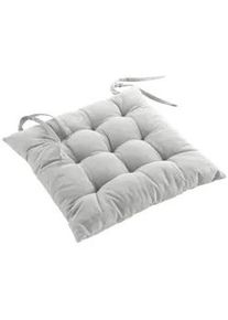 Douceur d'intérieur Douceur d ́intérieur Stuhlkissen Mistral 40/40 cm , Weiß , Naturmaterialen , Wohntextilien, Kissen, Sitzkissen