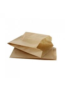 PuntoQPack 1000 Uds. Bolsa de papel kraft para alimentos (14+5x25cm) Ref 14K/24