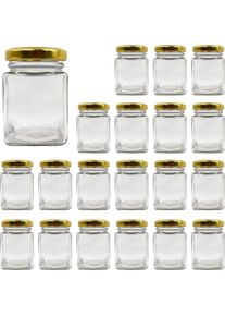 20x Frasco de Vidro Quadrado para Especiarias 150ml com Tampa - Frascos de Arruma&ccedil;&atilde;o para a Cozinha - Especiarias, Compota, Iogurte