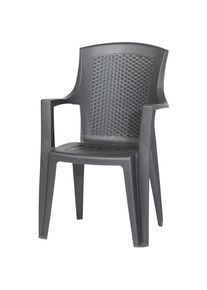 ProGarden , Gartensessel »Eden« Set, 2 Stk. tlg. bestehend aus 2 Stapelsesseln , anthrazit