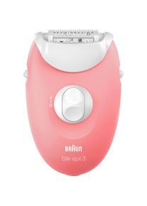 Braun , Epilierer »Silk-épil 3 3-176« 20-Pinzetten-System, Smartlight-Technologie, Massagerollenaufsatz , weiß/pink , Effizient: Passt sich den...
