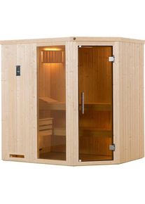 Weka, Sauna &raquo;Varberg&laquo; Set, 7, 5 kW Bio-Ofen mit digitaler Steuerung, natur, Bio-Ofen, natur