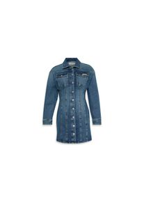 Calvin Klein Jeans , Jeanskleid »LS DENIM MINI DRESS« Klappentaschen Mit Rundhalsausschnitt, figurbetont , COLD SPRINGS , N-Gr , S (38) -N-Gr , S...