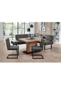 K+w Komfort & Wohnen K+W Komfort & Wohnen, Essgruppe &raquo;Spider II&laquo; 4 Stk. tlg. langer Schenkel wahweise in 2 Breiten, 2 Freischwinger, 1 Tisch, antracite +, B/H/T: 88 cm x 