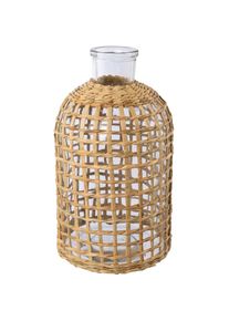 Creativ home , Tischvase »Vase aus Glas« mit Mesh-Überzug , braun