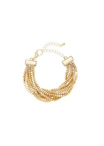 Lascana , Armband Mehrreihiges Armband mit Karabinerverschluss , goldfarben