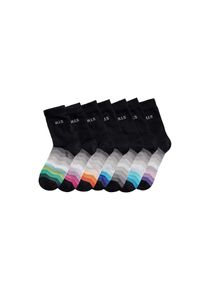 H.I.S. H.I.S, Damen, Basicsocken Packung, 7 Paar tlg. mit schwarzem Schaft, schwarz, 35-38, schwarz, Sch&ouml;ne Socken f&uuml;r Sie im Mulitpack von H.I.S