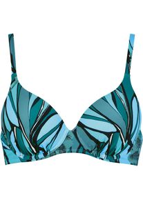 Naturana , Bügel-Bikini-Top »Beautiful Beaches« breiter Rückenverschluss, mit Muster, mit Bügel, verstellbare Träger , emerald multicolor , Cup D ,...