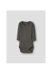 name it , Langarmbody »NBFKAB LS BODY NOOS« , Delicioso Detail:MELANGE , N-Gr , 62 -N-Gr , 62 , Langarmbody von name it für Mädchen