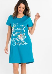 Kort nattkjole i 100% bomull (2-pack), grå, størrelse 52/54 (XXL), bonprix