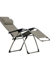 jankurtzmöbel Fiam Garten-Relaxsessel , Silberfarben, Taupe , Metall, Textil , Uni , 82x118x66.5 cm , Gartenmöbel, Gartenliegen, Liegestühle